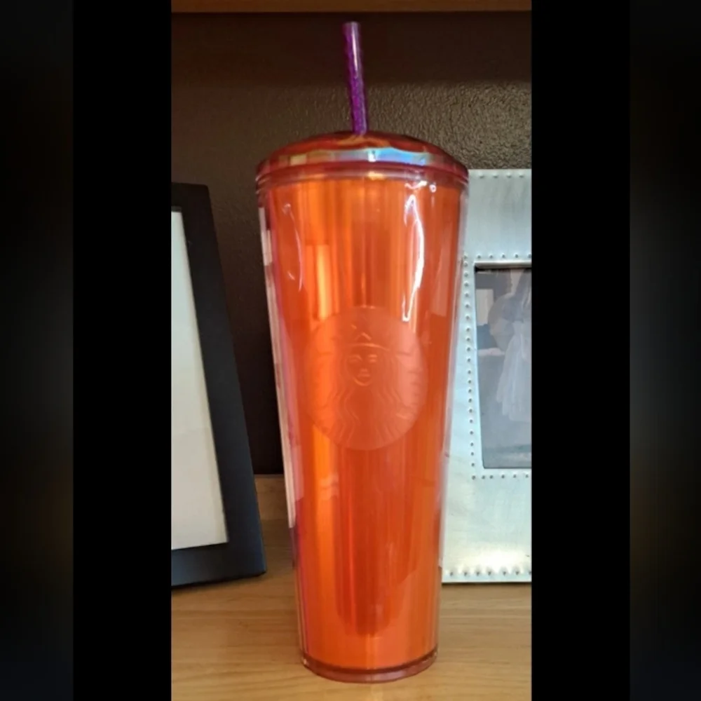 Starbucks-Kaleidoscope Tumbler 24oz (Red-Reflective Color 🎀)